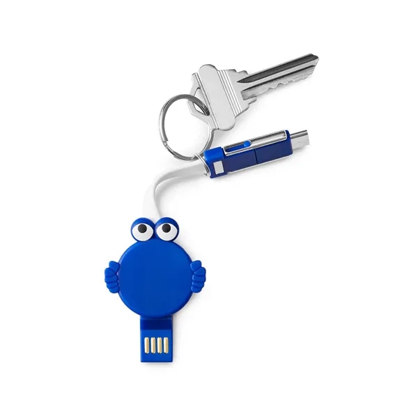 Goofy Group™ 2.5" x 1.5" ABS plastic charging cable with keyring.... from ASI 79530 Prime Line