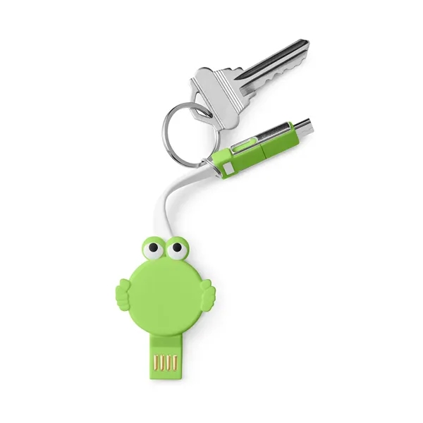 Goofy Group™ 2.5" x 1.5" ABS plastic charging cable with keyring.... from ASI 79530 Prime Line