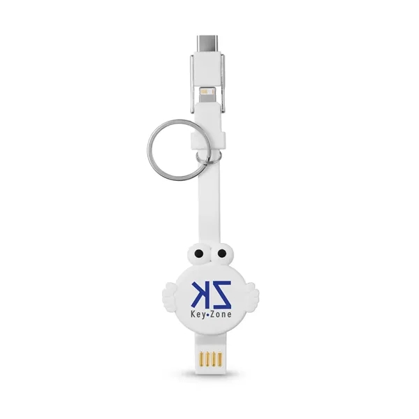 Goofy Group™ 2.5" x 1.5" ABS plastic charging cable with keyring.... from ASI 79530 Prime Line