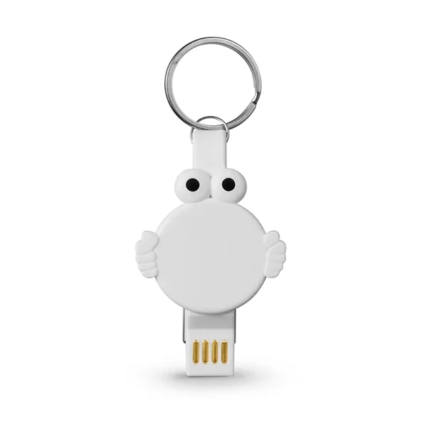 Goofy Group™ 2.5" x 1.5" ABS plastic charging cable with keyring.... from ASI 79530 Prime Line
