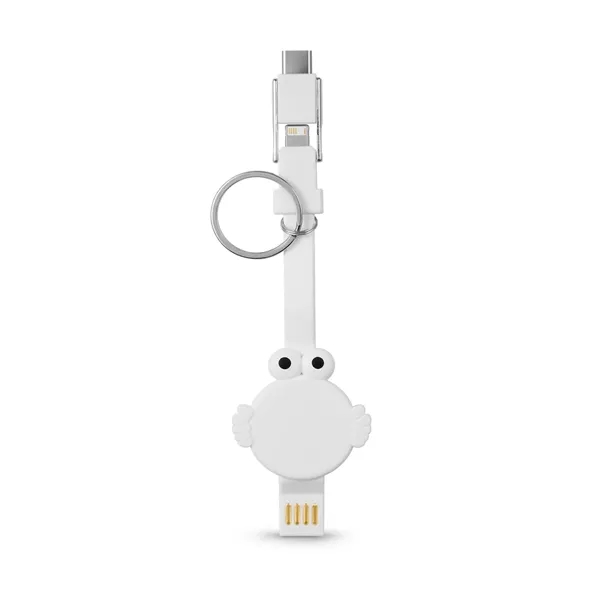 Goofy Group™ 2.5" x 1.5" ABS plastic charging cable with keyring.... from ASI 79530 Prime Line