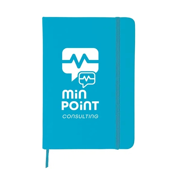 5" x 7" hardbound journal with soft-touch PVC cover, elastic band... from ASI 79530 Prime Line