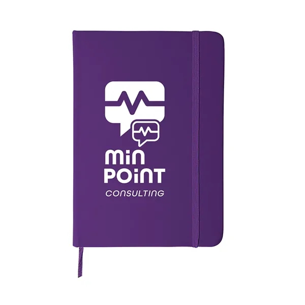 5" x 7" hardbound journal with soft-touch PVC cover, elastic band... from ASI 79530 Prime Line