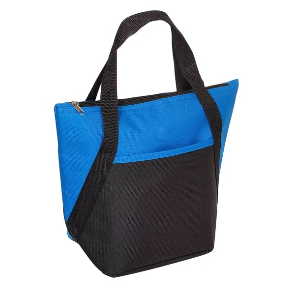 Insulated polyester tote bag with zipper closure, handles and front open... from ASI 79530 Prime Line