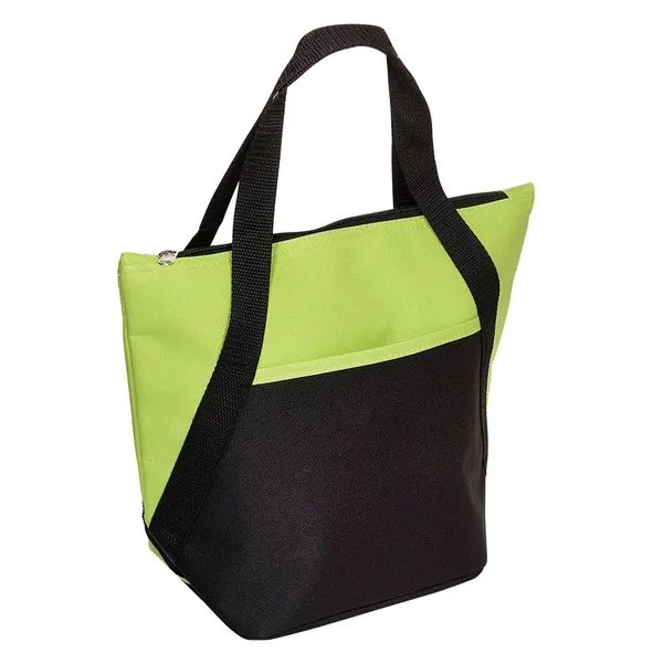 Insulated polyester tote bag with zipper closure, handles and front open... from ASI 79530 Prime Line