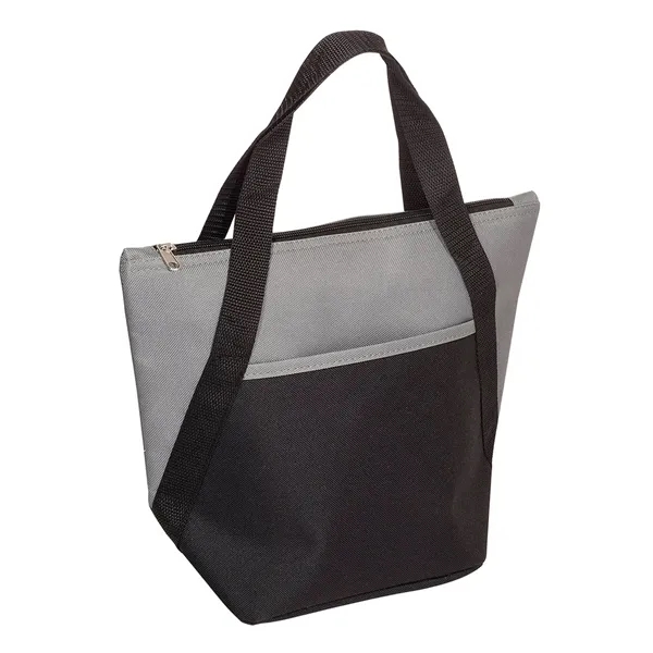 Insulated polyester tote bag with zipper closure, handles and front open... from ASI 79530 Prime Line
