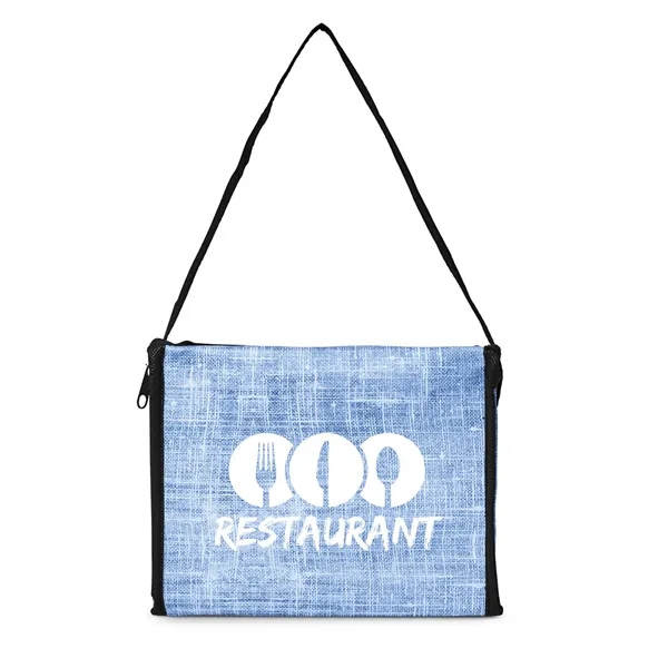 8.25" x 6.25" x 5.75" 70GSM non-woven polypropylene denim-look cooler tote... from ASI 79530 Prime Line