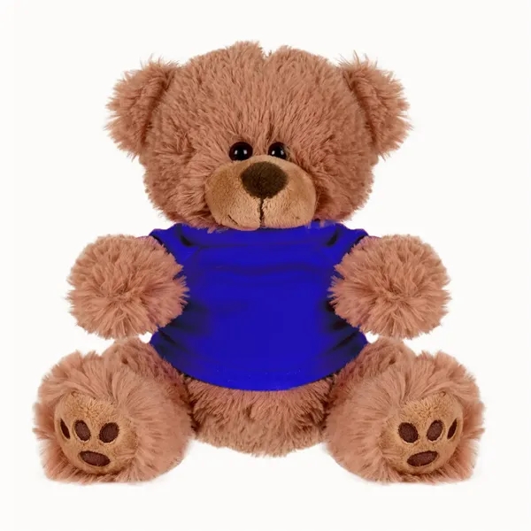 Stuffed teddy bear with embroidered paws and t-shirt.... from ASI 68507 The Magnet Group / Perfect Line