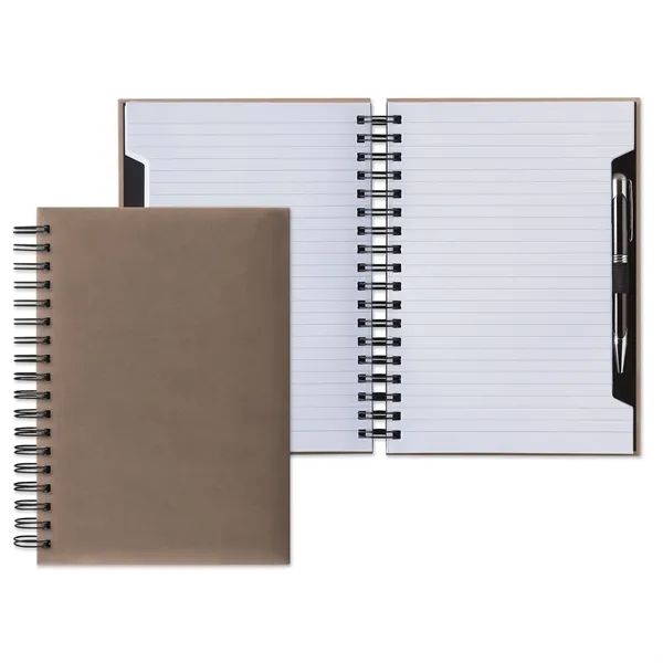 Double spiral-bound journal with 288 white pages, metal pen, pen loop,... from ASI 68507 The Magnet Group / Castelli