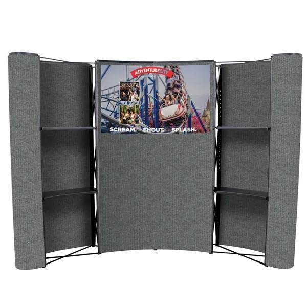 10' deluxe merchandiser kit with high-quality loop fabric, two LED lights... from ASI 87188 Showdown Displays