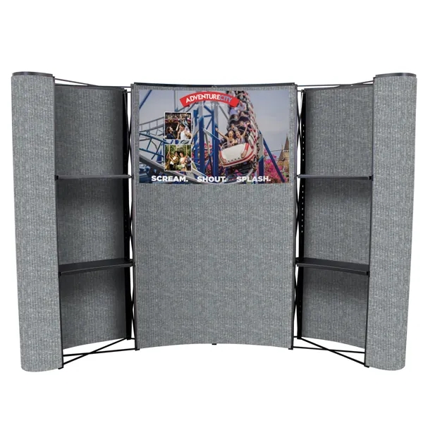 10' deluxe merchandiser kit with high-quality loop fabric, two LED lights... from ASI 87188 Showdown Displays
