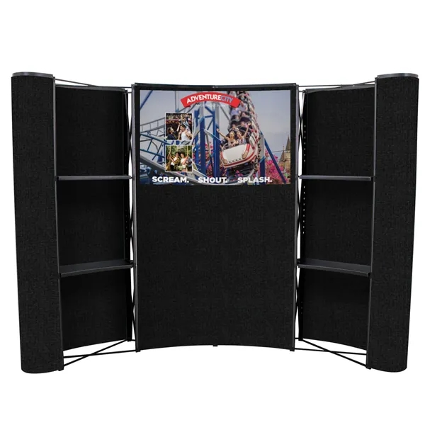 10' deluxe merchandiser kit with high-quality loop fabric, two LED lights... from ASI 87188 Showdown Displays