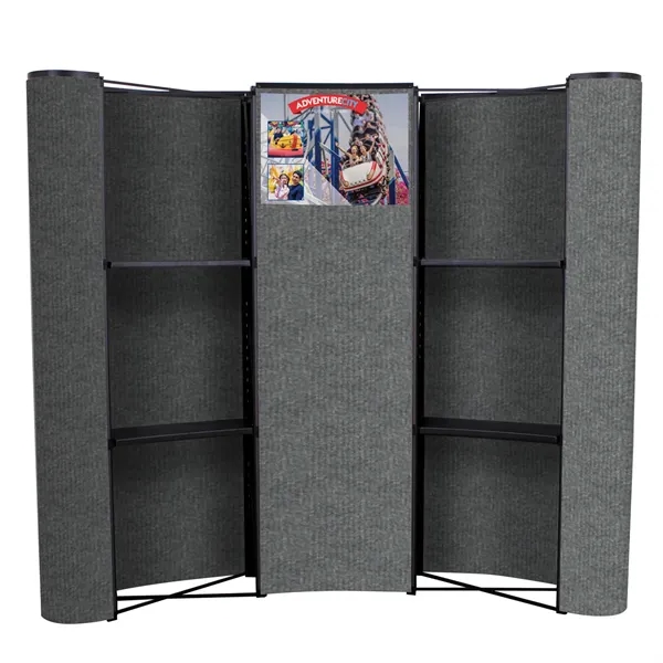 8' deluxe merchandiser kit with high-quality loop fabric, two LED lights... from ASI 87188 Showdown Displays