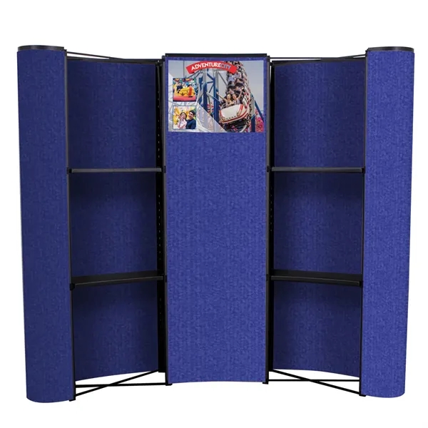 8' deluxe merchandiser kit with high-quality loop fabric, two LED lights... from ASI 87188 Showdown Displays