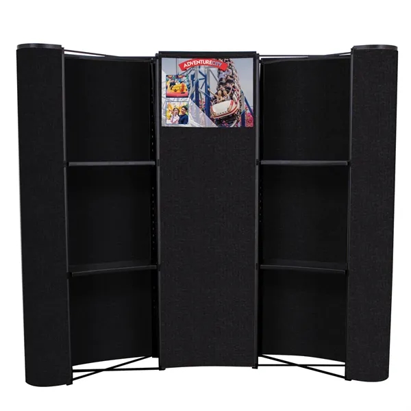 8' deluxe merchandiser kit with high-quality loop fabric, two LED lights... from ASI 87188 Showdown Displays