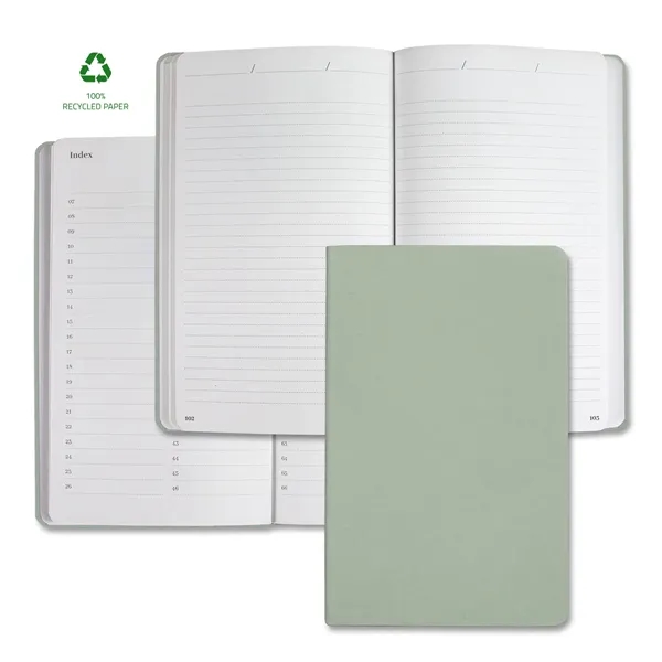 Journal with recycled paper and cover, grey dotted ruled format, page-numbering... from ASI 68507 The Magnet Group / Castelli