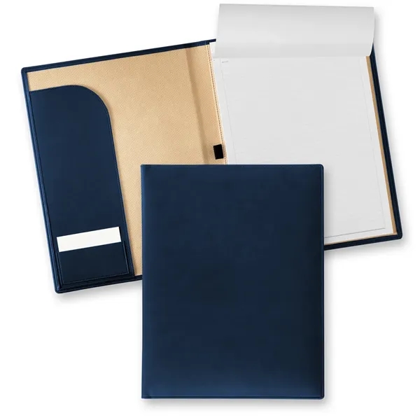 9 1/2" x 12 1/4" polyurethane hand-stitched padfolio with hardboard construction,... from ASI 68507 The Magnet Group / Castelli