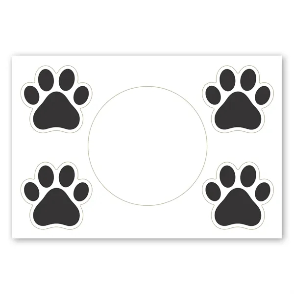 2 in1 Circle Car Magnet with 4 Paw Prints.... from ASI 68507 The Magnet Group / Magnet LLC™