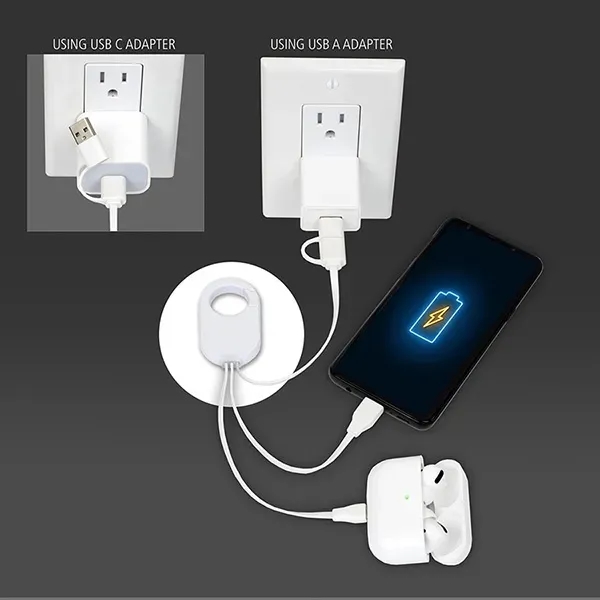 5-in-1 charging cable with Micro USB and Type-C connectors.... from ASI 62660 Innovation Line