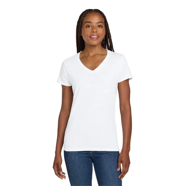 Gildan Ladies Heavy Cotton 100% Cotton V-Neck T-Shirt.... from ASI 84863 SanMar
