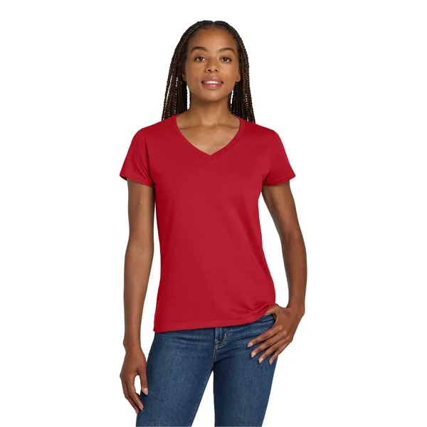 Gildan Ladies Heavy Cotton 100% Cotton V-Neck T-Shirt.... from ASI 84863 SanMar
