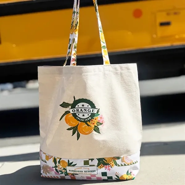 Durable cotton and polyester tote with reinforced base. Ideal for daily... from ASI 67557 LimeLight Ent / Limelight USA