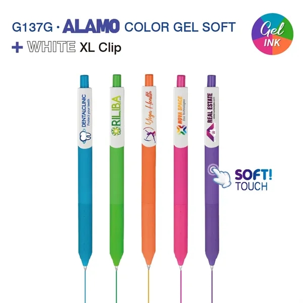 Alamo Color Gel Soft Pen. Soft-touch, fashion forward barrel colors.... from ASI 82498 RiteLine LLC