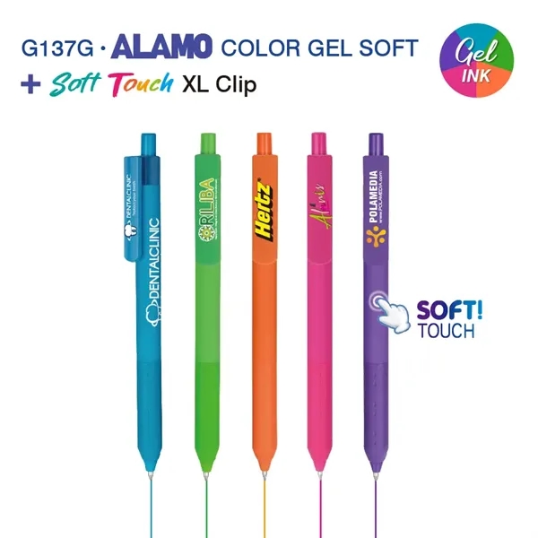 Alamo Color Gel Soft Pen. Soft-touch, fashion forward barrel colors.... from ASI 82498 RiteLine LLC