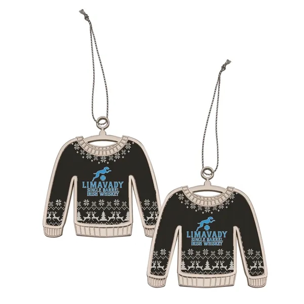 2.5" die cast zinc alloy Christmas ugly sweater two-sided hanging ornament.... from ASI 52263 EMT / EMT EMT EASY