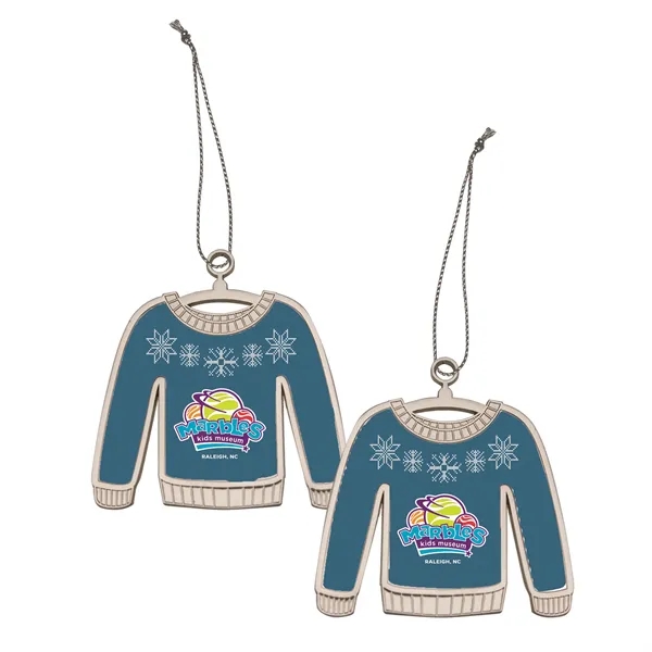 2.5" die cast zinc alloy Christmas ugly sweater two-sided hanging ornament.... from ASI 52263 EMT / EMT EMT EASY