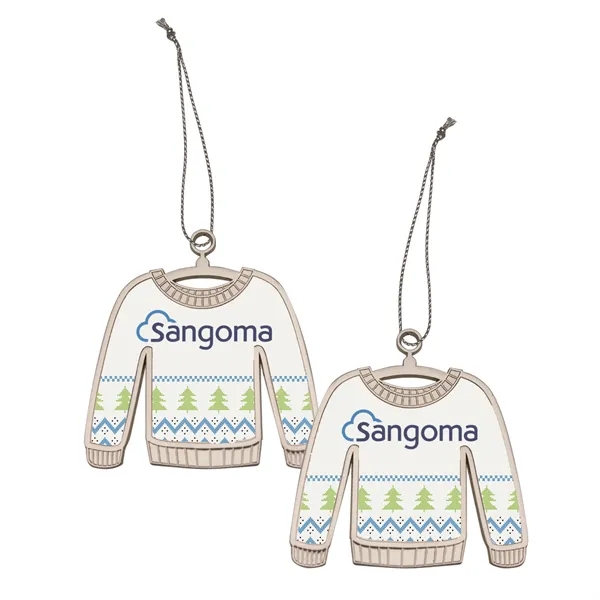 2.5" die cast zinc alloy Christmas ugly sweater two-sided hanging ornament.... from ASI 52263 EMT / EMT EMT EASY