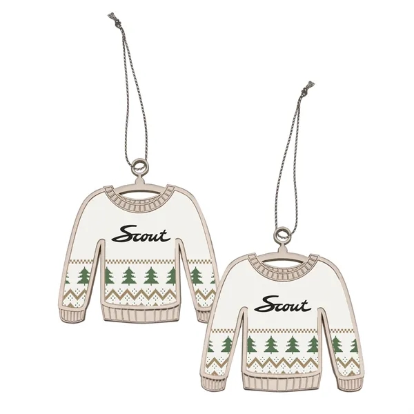 2.5" die cast zinc alloy Christmas ugly sweater two-sided hanging ornament.... from ASI 52263 EMT / EMT EMT EASY