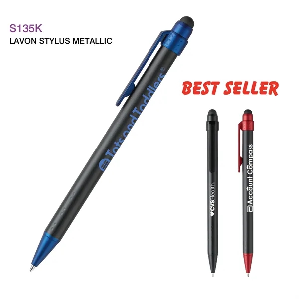 Metallic pen with retractable clip action mechanism, black ink and matte... from ASI 82498 RiteLine LLC