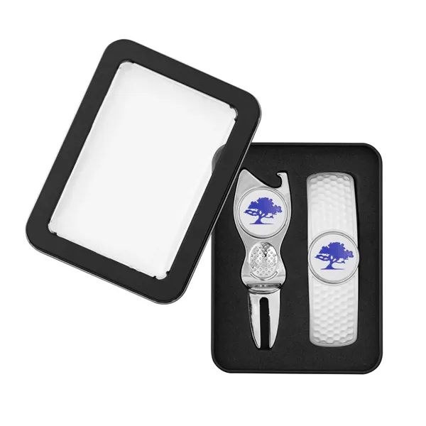 Golf gift set with hat clip, ball marker and divot repair... from ASI 52263 EMT