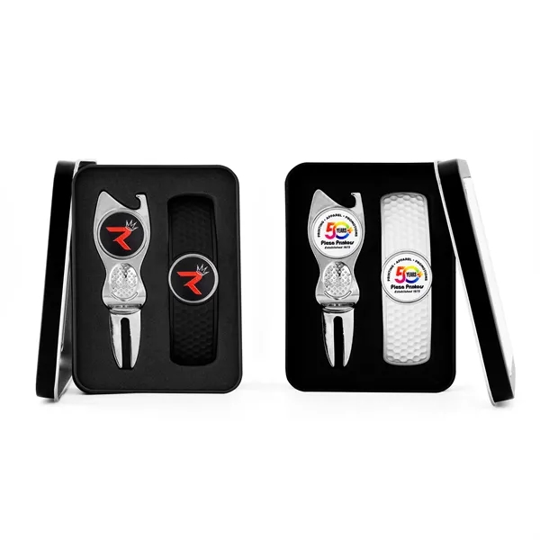 Golf gift set with hat clip, ball marker and divot repair... from ASI 52263 EMT