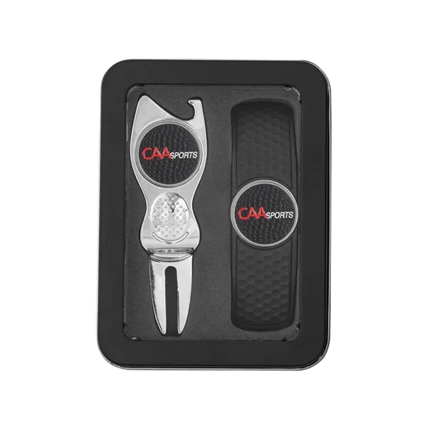 Golf gift set with hat clip, ball marker and divot repair... from ASI 52263 EMT