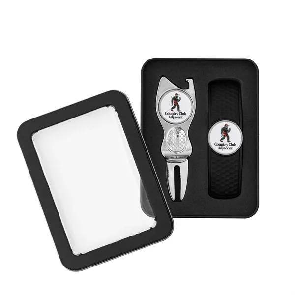 Golf gift set with hat clip, ball marker and divot repair... from ASI 52263 EMT