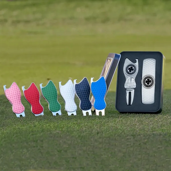 Golf gift set with hat clip, ball marker and divot repair... from ASI 52263 EMT