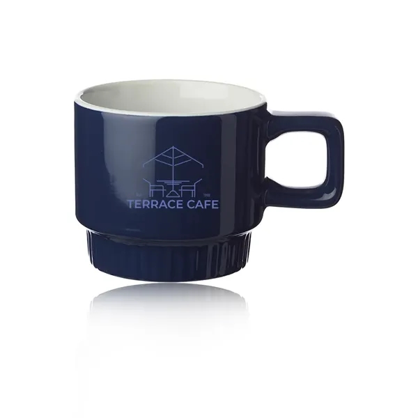 10 oz. stackable ceramic mug with color exterior, white glossy interior... from ASI 39552 BEL Promo