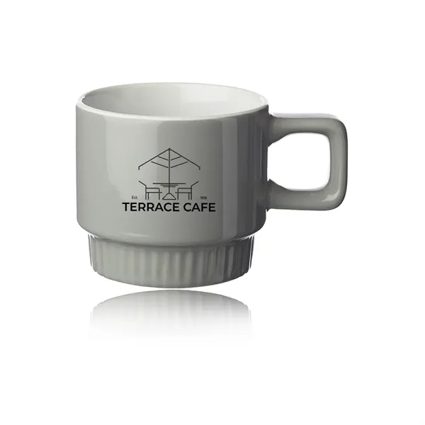 10 oz. stackable ceramic mug with color exterior, white glossy interior... from ASI 39552 BEL Promo