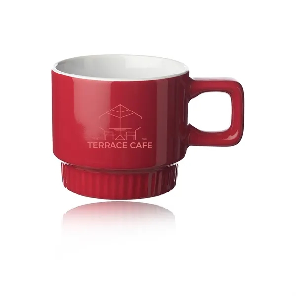 10 oz. stackable ceramic mug with color exterior, white glossy interior... from ASI 39552 BEL Promo