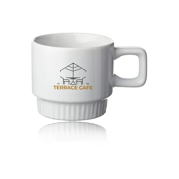 10 oz. stackable ceramic mug with color exterior, white glossy interior... from ASI 39552 BEL Promo