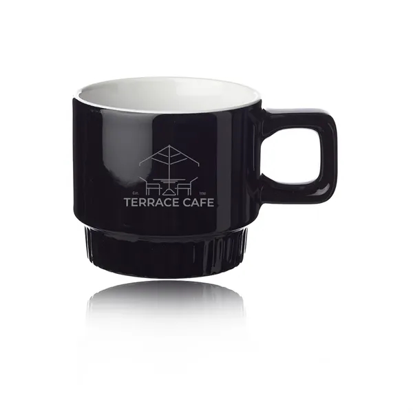 10 oz. stackable ceramic mug with color exterior, white glossy interior... from ASI 39552 BEL Promo