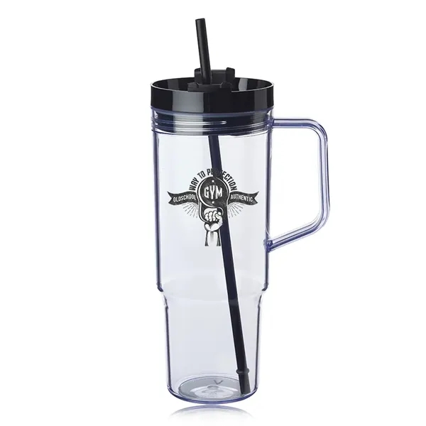 40 oz. single wall plastic tumbler with plastic screw-on lid and... from ASI 39552 BEL Promo