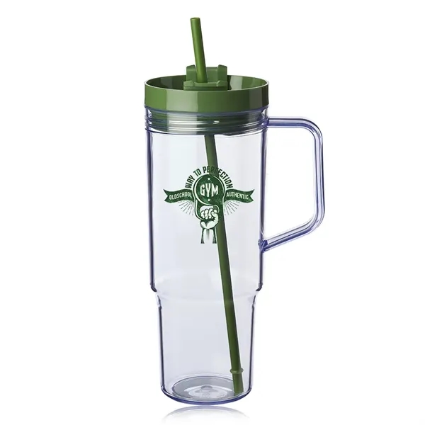 40 oz. single wall plastic tumbler with plastic screw-on lid and... from ASI 39552 BEL Promo
