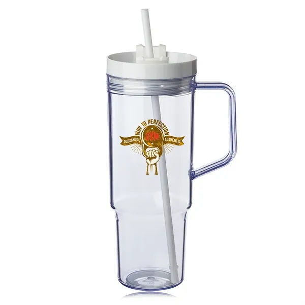 40 oz. single wall plastic tumbler with plastic screw-on lid and... from ASI 39552 BEL Promo