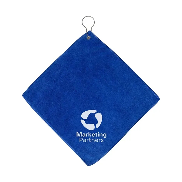 A 100% polyester microfiber golf towel with metal grommet and hook.... from ASI 79530 Prime Line