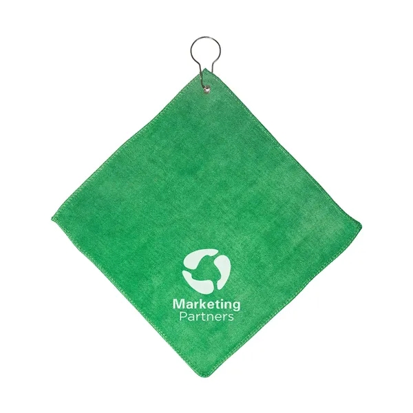 A 100% polyester microfiber golf towel with metal grommet and hook.... from ASI 79530 Prime Line