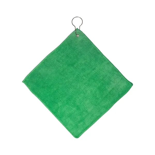 A 100% polyester microfiber golf towel with metal grommet and hook.... from ASI 79530 Prime Line