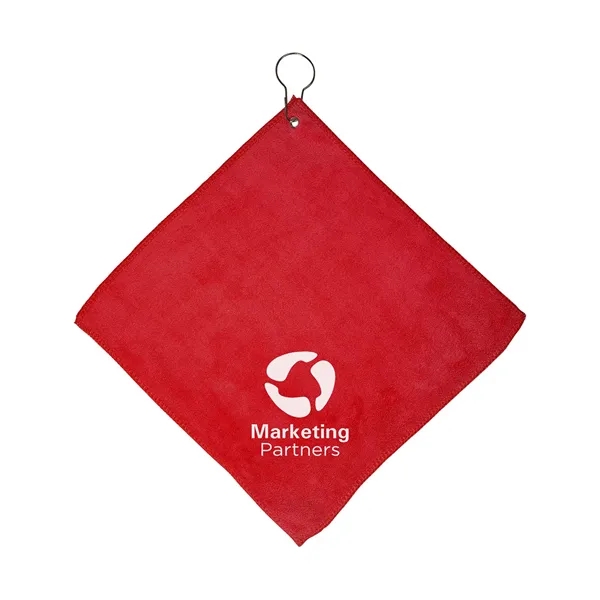 A 100% polyester microfiber golf towel with metal grommet and hook.... from ASI 79530 Prime Line